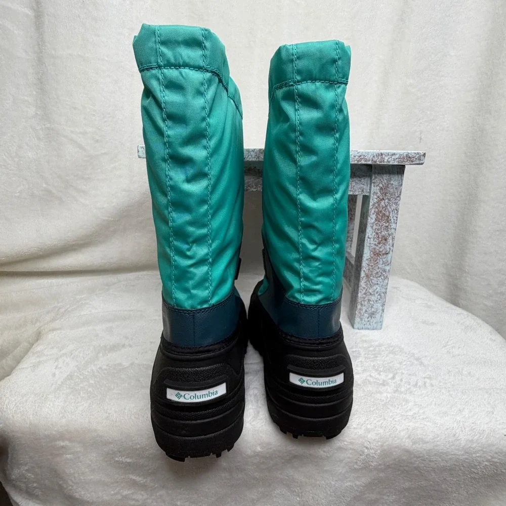 NWT Columbia Snow Boots Kids Size 7 Teal Black Waterproof Insulated BY1324-454